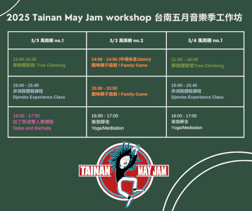 Tainan May Jam Workshop 台南五月音樂季工作坊